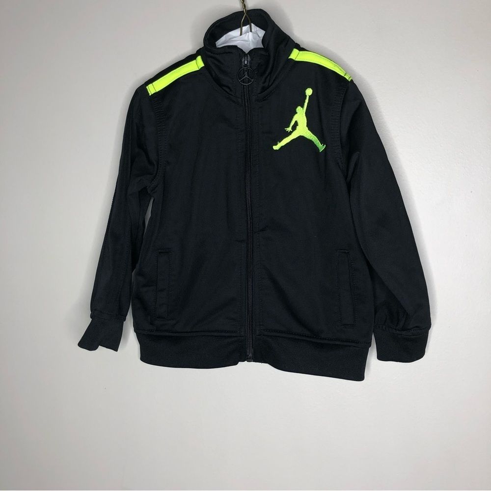 Nike Air Jordan Boys Zip Front High Collar Sweat Shirt SZ 24M - Picture 4 of 13